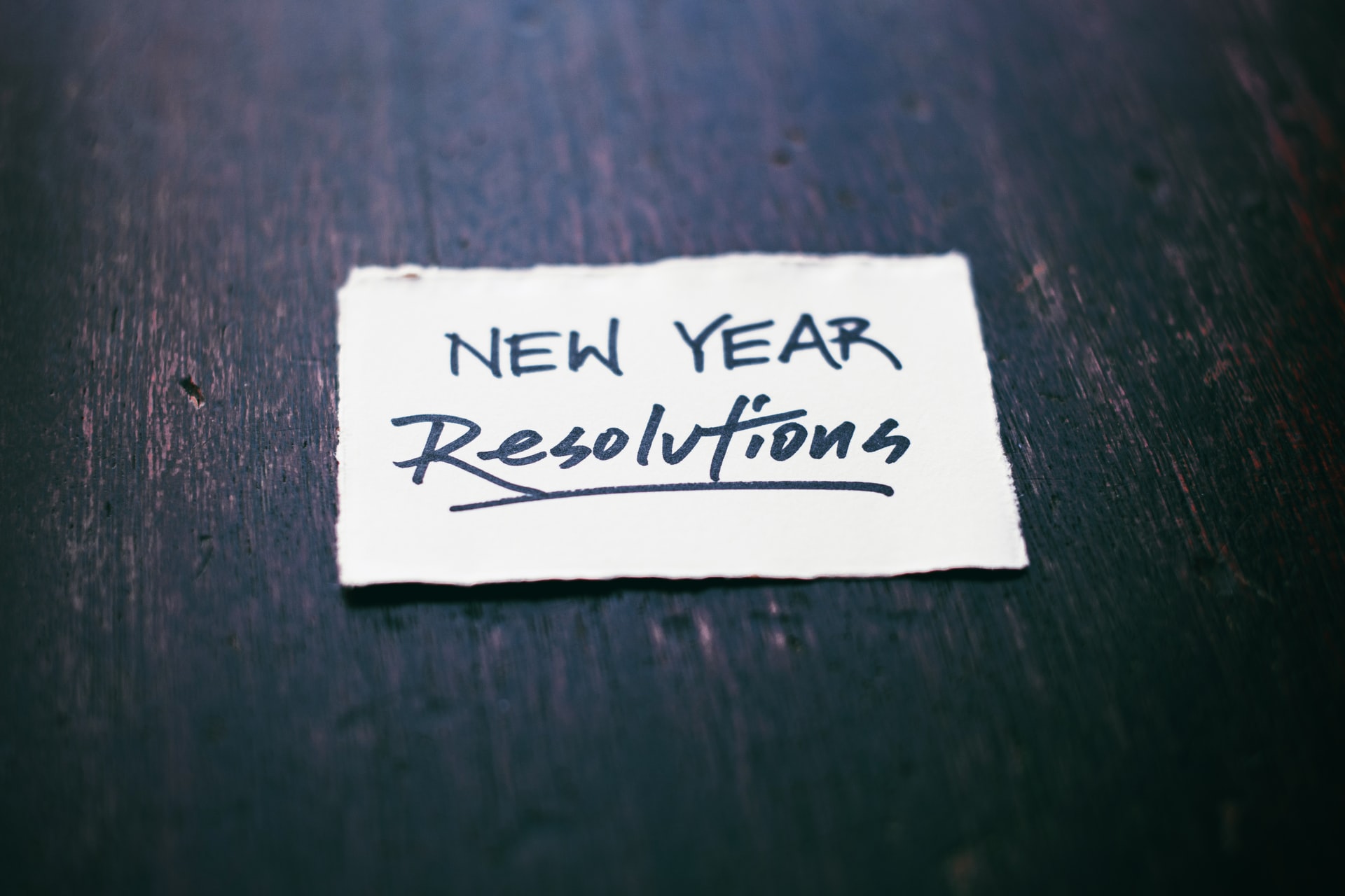 hypnosis for healing the body; a paper with new year resolutions on it