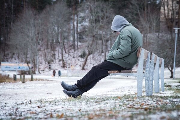 dealing with winter blues, a woman wearing winter wear